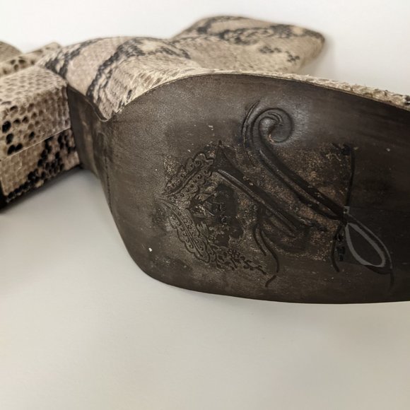 Free People Cecile Boots Snake Back  Zip SZ 11 (41) - Picture 4 of 5